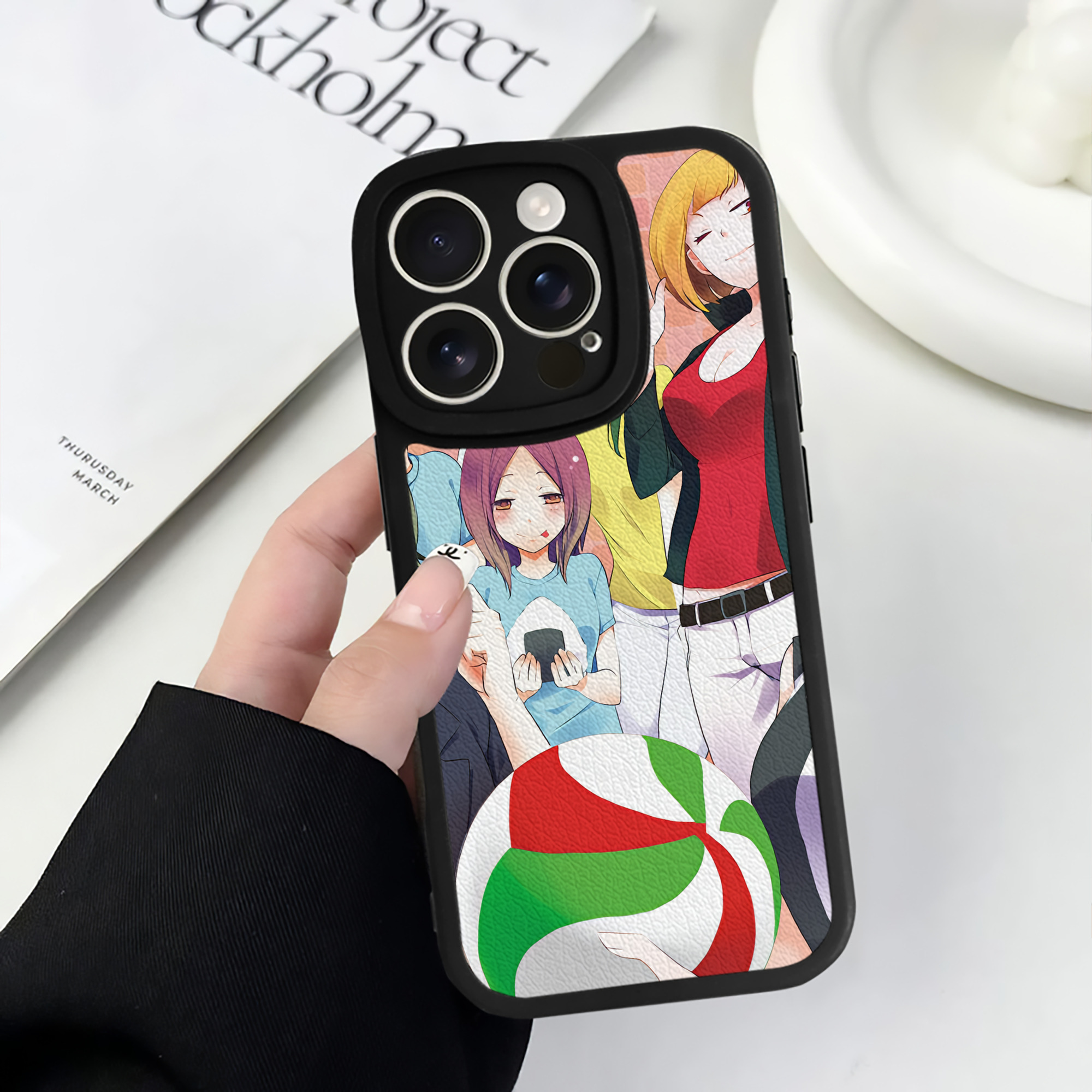 （画像用） ハイキュー!! Haikyu!! 【iPhone 16シリーズ対応】シリコンスマホケース（レザー調） 材質：シリコン